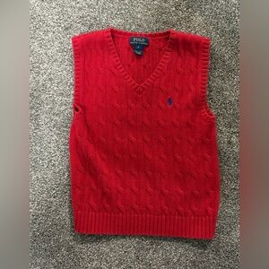 Polo by Ralph Lauren boys 5T V-Neck Red Sweater Vest